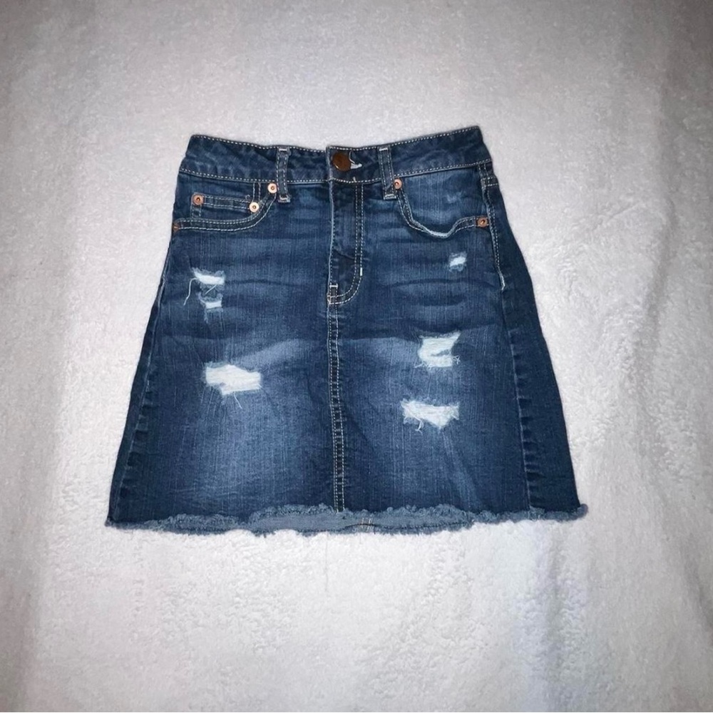 MID RISE DENIM SKIRT